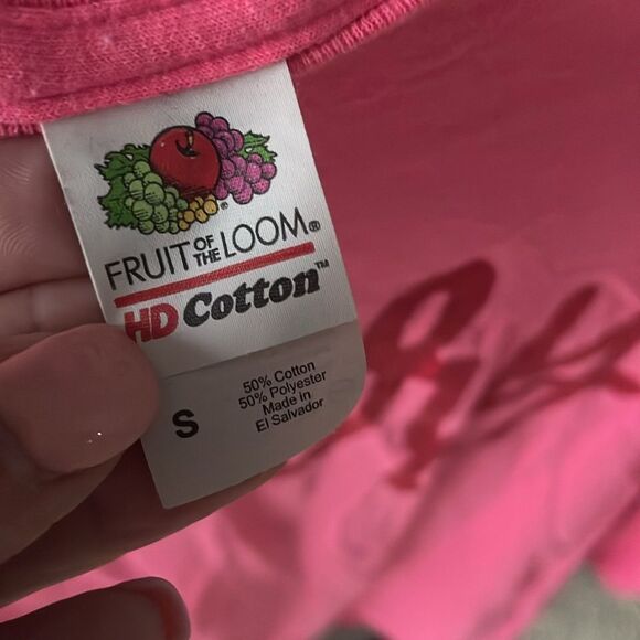 Long Sleeve neon pink merry t shirt size small - Picture 2 of 2